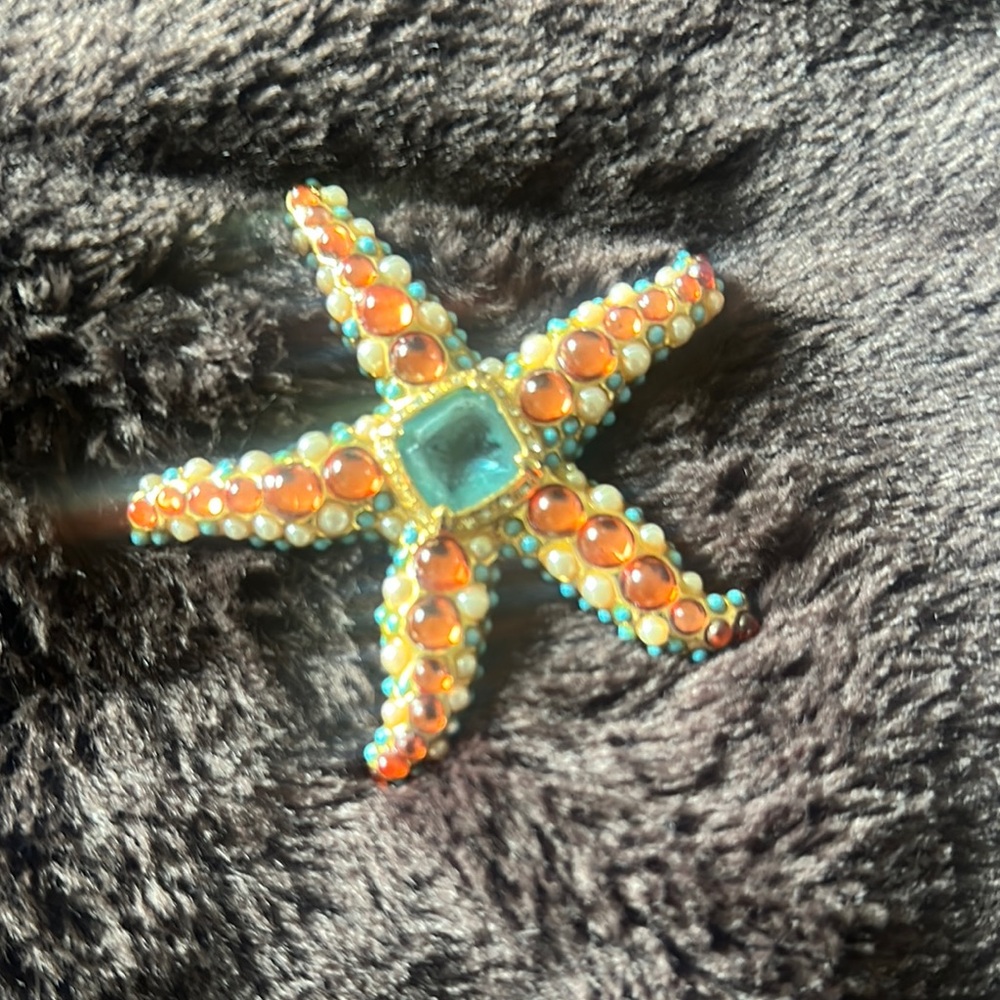 Authentic Kenneth Jay Lane KJL Starfish Brooch